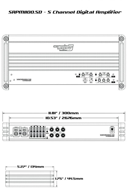 RPM Stroker Class-D 5 Channel Digital Amplifier (White)
