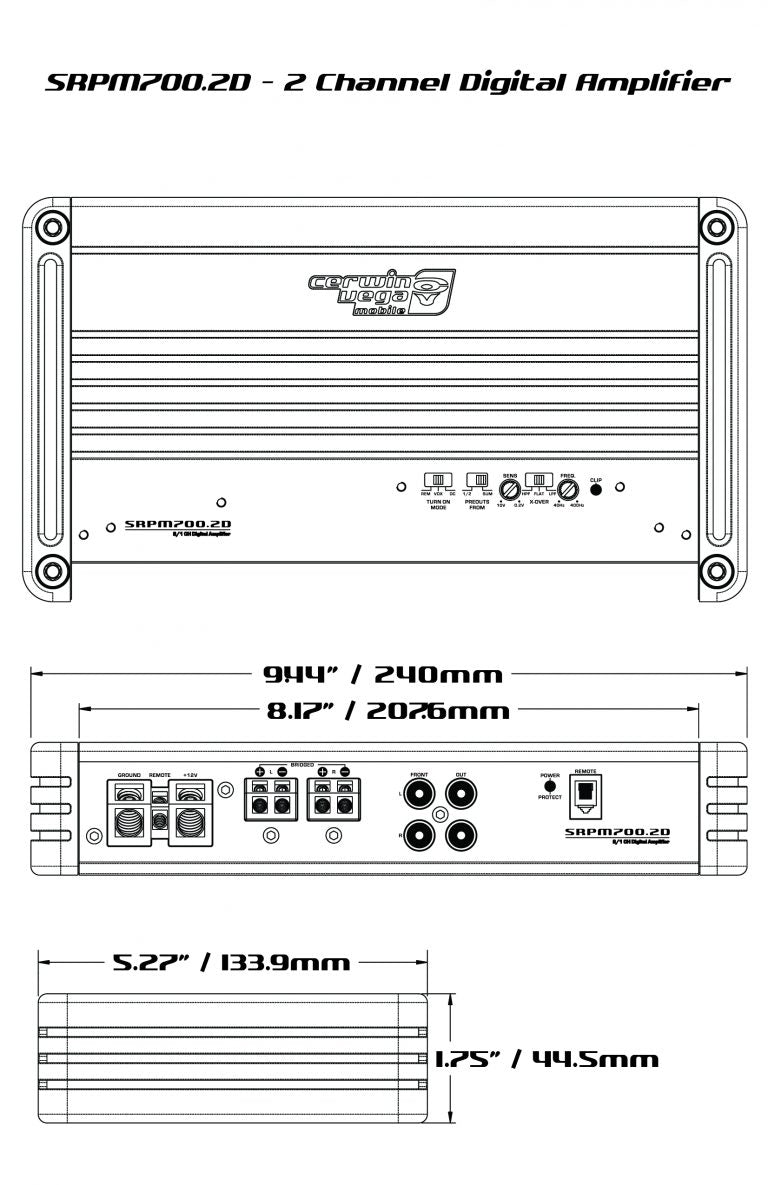RPM Stroker 700W RMS Full Range Class-D 2 Channel Digital Amplifier (White)