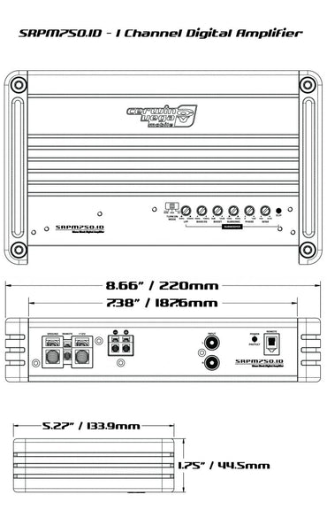 RPM Stroker Class-D Mono Digital Amplifier (White)