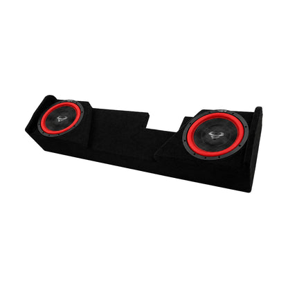 Dual 10" Subwoofer Enclosure for 2014-Up CHEVY+GMC 3500 with V10DV2 - V10DV2MDV210NS