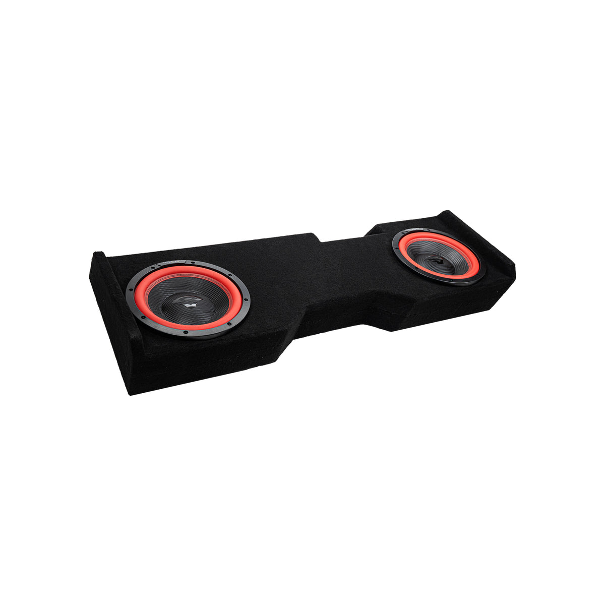 Dual 10" Down-Firing Shallow Subwoofer Enclosure for 2014-Up Chevy Silverado Crew Cab with V10DV2 - V10DV2MDV210NW - Cerwin Vega