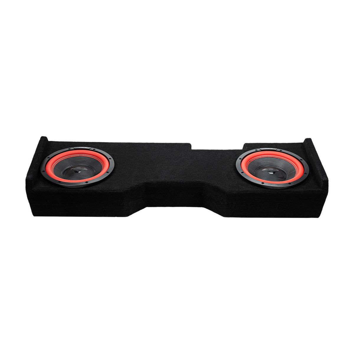 Dual 10" Down-Firing Shallow Subwoofer Enclosure for 2014-Up Chevy Silverado Crew Cab with V10DV4 - V10DV4MDV210NW - Cerwin Vega