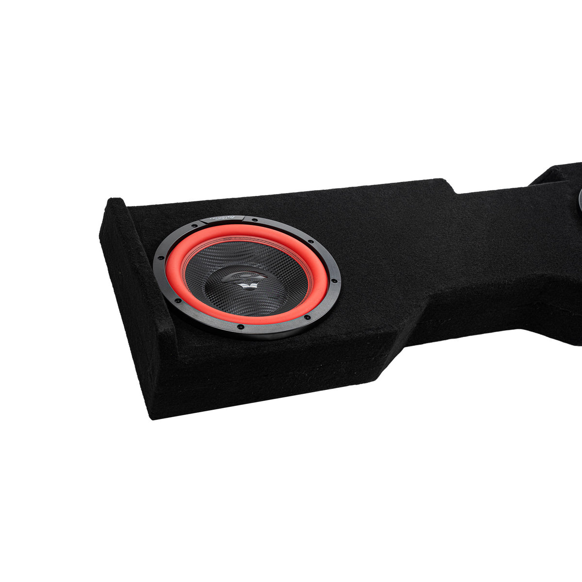 Dual 10" Down-Firing Shallow Subwoofer Enclosure for 2014-Up Chevy Silverado Crew Cab with V10DV4 - V10DV4MDV210NW - Cerwin Vega