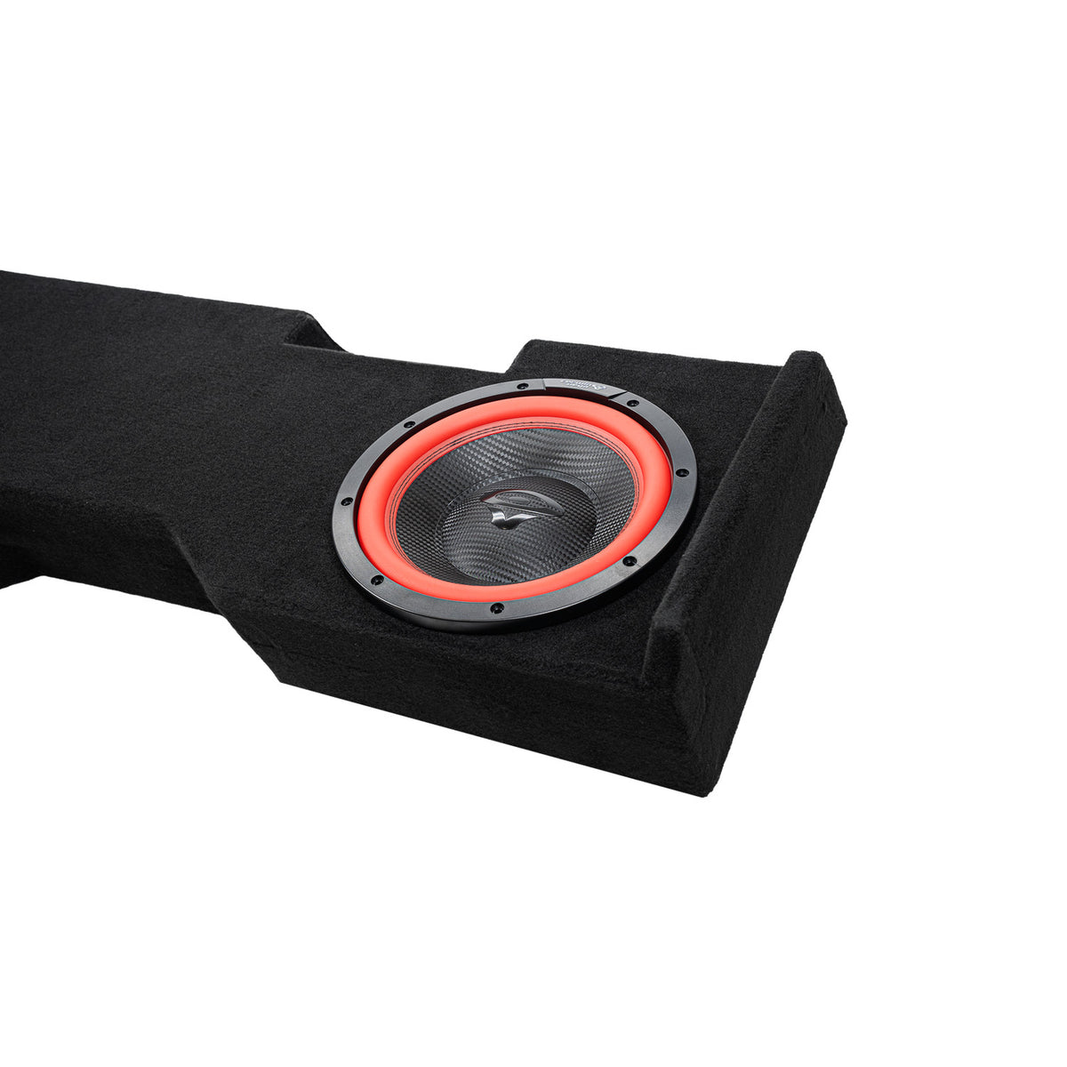 Dual 10" Down-Firing Shallow Subwoofer Enclosure for 2014-Up Chevy Silverado Crew Cab with V10DV4 - V10DV4MDV210NW - Cerwin Vega