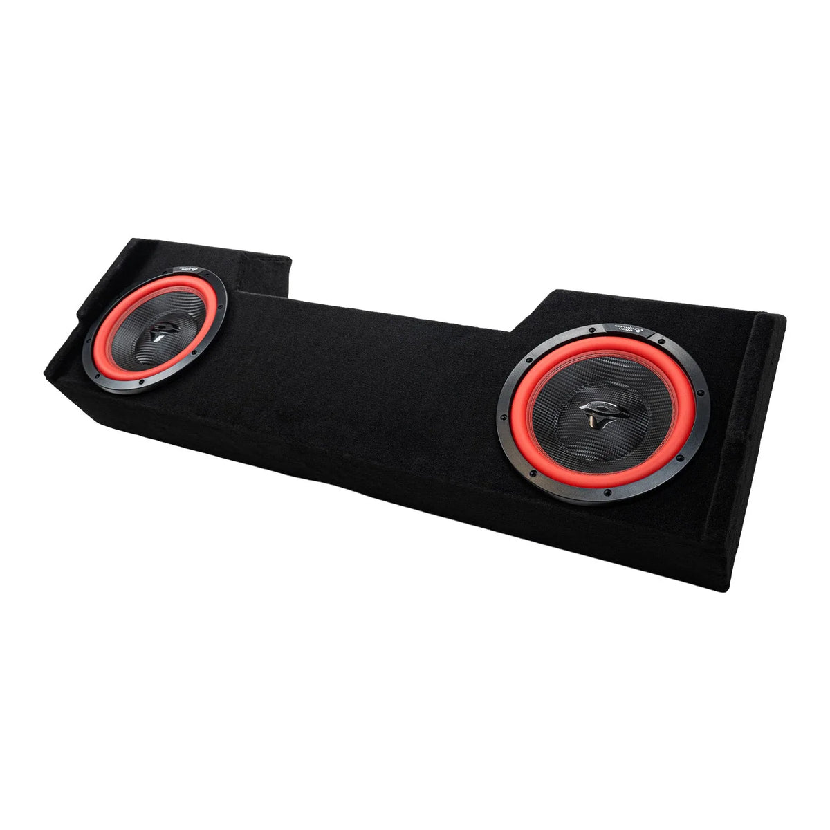 Double 12" Shallow Subwoofer Enclosure for 2019-Up RAM Crew Cab with V12DV2 - V12DV2MDG212RB - Cerwin Vega