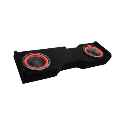 Dual 12" Down-Firing Shallow Subwoofer Enclosure for 2014-Up Chevy Silverado Crew Cab with V12DV2 - V12DV2MDV212NW - Cerwin Vega