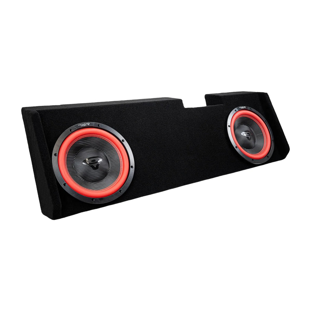 Dual 12" Sealed Subwoofer Enclosure for 2019-Up Chevy Silverado / GMC Sierra Extended / Crew Cab with V12DV2 - V12DV2MDV212RB - Cerwin Vega