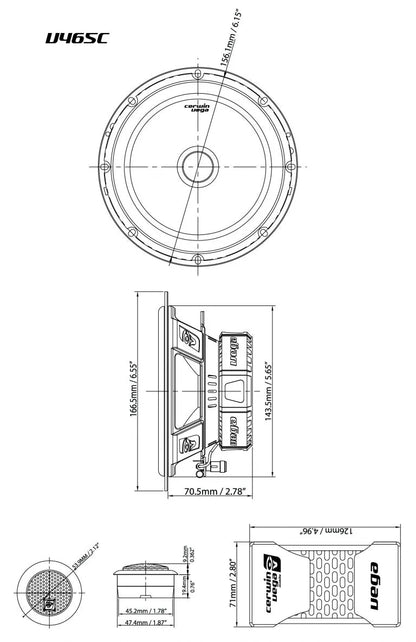 6.5" VEGA 2-Way Component Speaker Set - V465C - Cerwin Vega