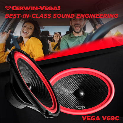 Vega 2025 Edition - 6"x9" 2-Way Component Speakers - V69C