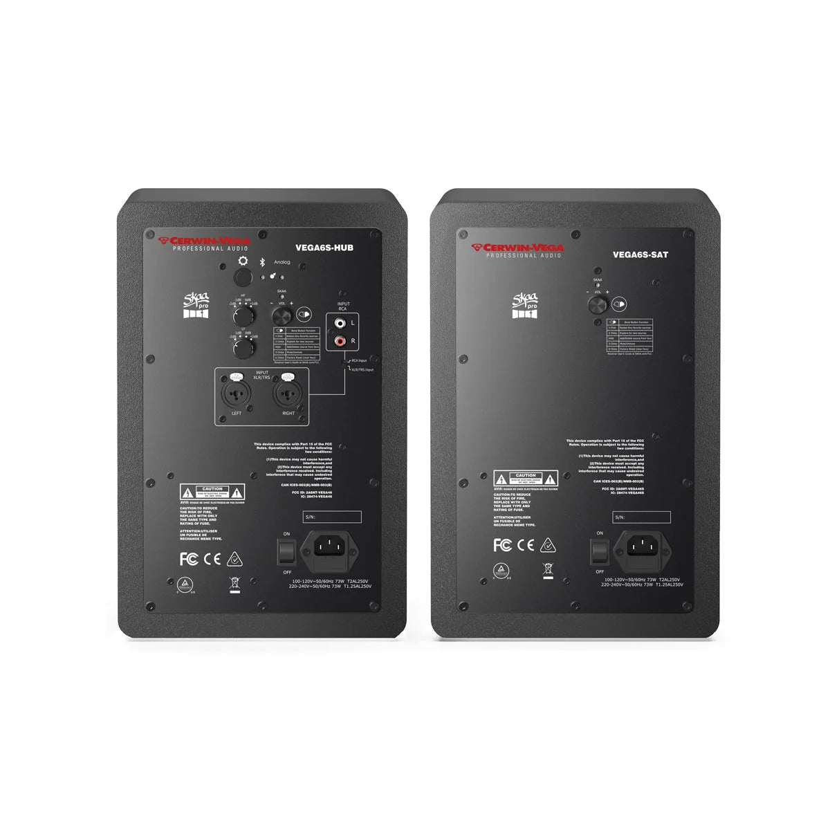 VEGA6SB-PR 6” 2-WAY STUDIO MONITOR PAIR (HUB/SAT) - Cerwin Vega