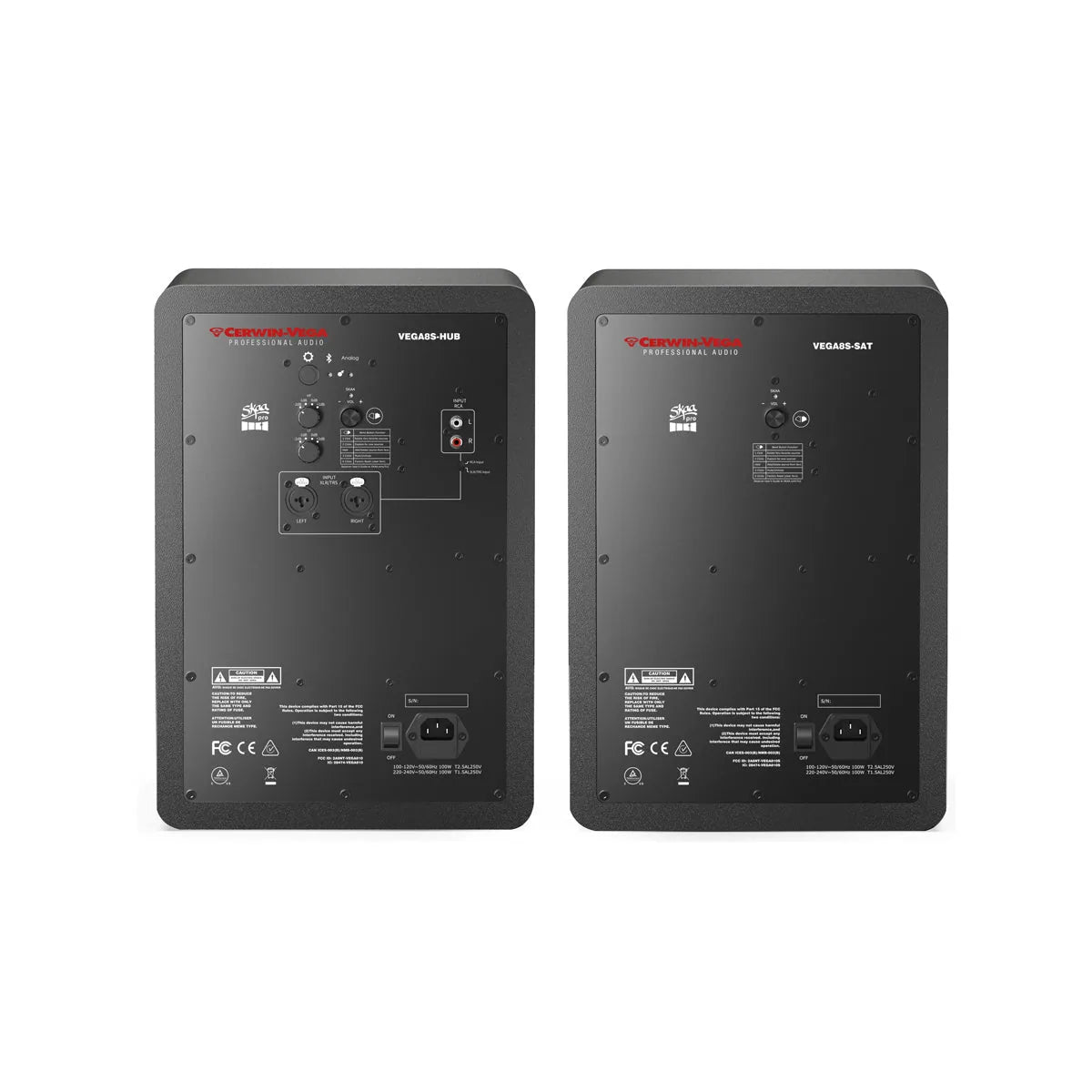 VEGA8SB-PR 8” 2-WAY STUDIO MONITOR PAIR (HUB/SAT) - Cerwin Vega