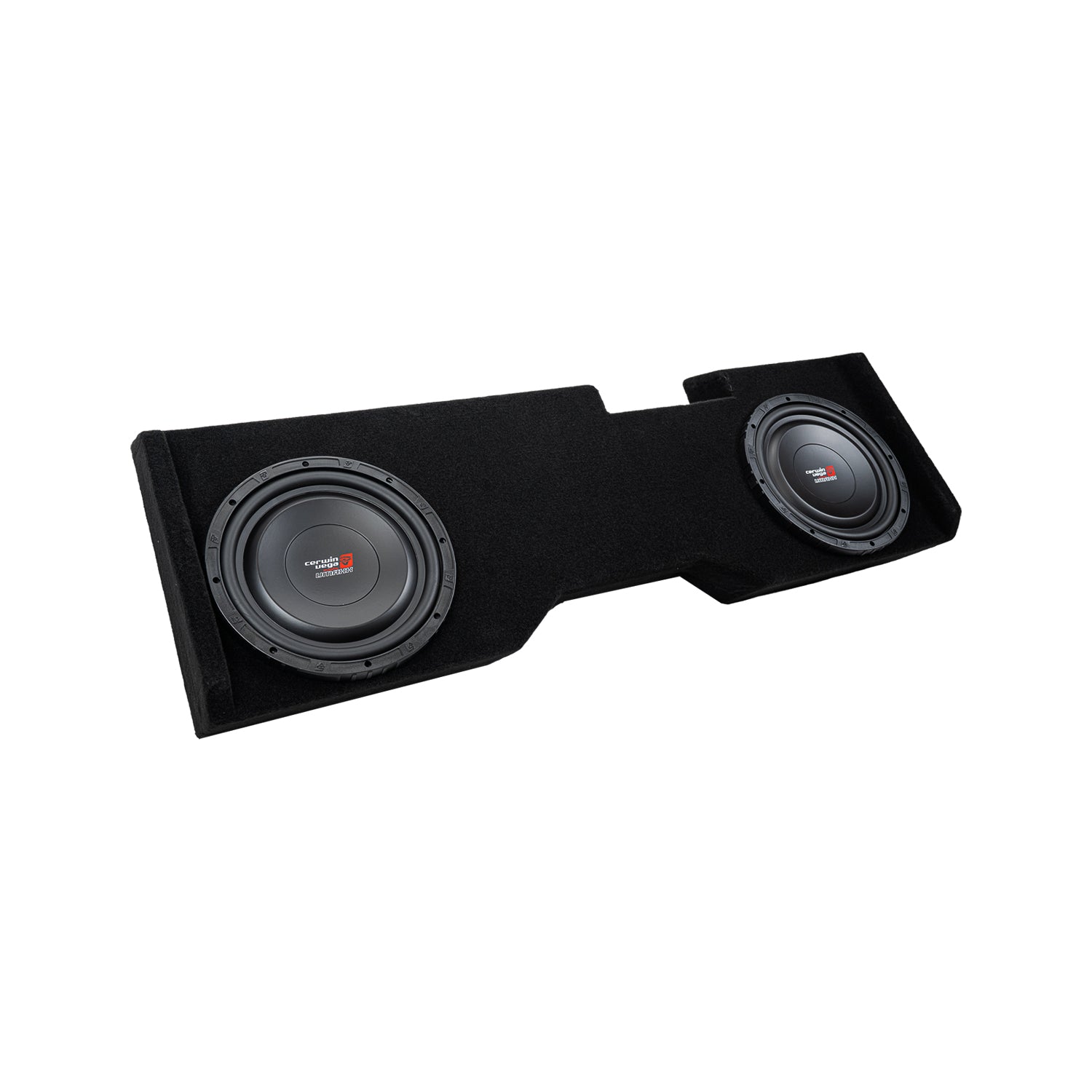 Dual 10" Down-Firing Shallow Subwoofer Enclosure for 2014-Up Chevy Silverado Crew Cab with VMAXS102 - Cerwin Vega