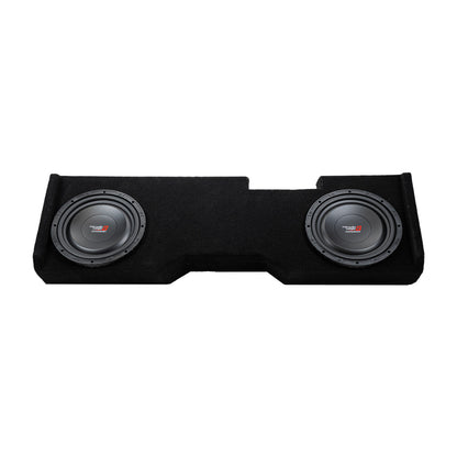 Dual 10" Down-Firing Shallow Subwoofer Enclosure for 2014-Up Chevy Silverado Crew Cab with VMAXS102 - VMAXS102MDV210NW - Cerwin Vega