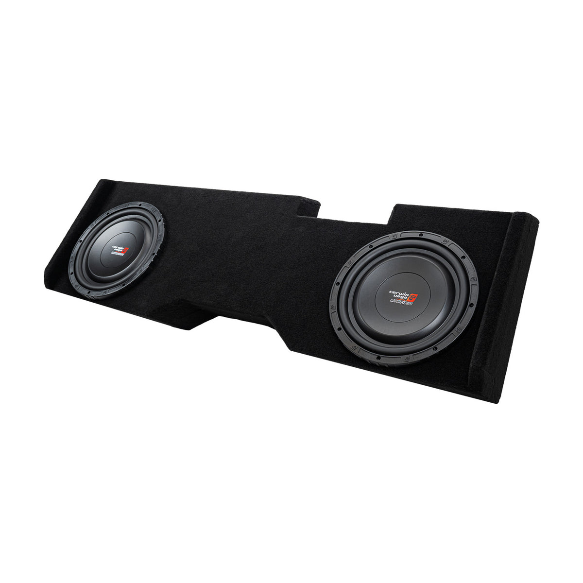 Dual 10" Down-Firing Shallow Subwoofer Enclosure for 2014-Up Chevy Silverado Crew Cab with VMAXS102 - VMAXS102MDV210NW - Cerwin Vega