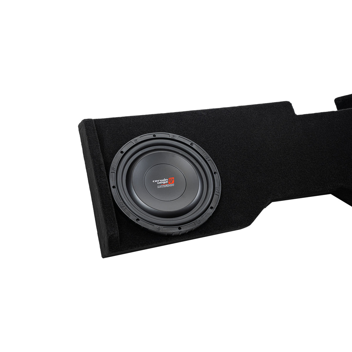 Dual 10" Down-Firing Shallow Subwoofer Enclosure for 2014-Up Chevy Silverado Crew Cab with VMAXS104 - VMAXS104MDV210NW - Cerwin Vega