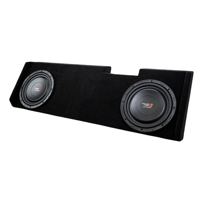 Dual 10" Sealed Subwoofer Enclosure for 2019-Up Chevy Silverado / GMC Sierra Extended / Crew Cab with VMAXS104 - VMAXS104MDV210RB - Cerwin Vega