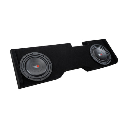 Dual 12" Down-Firing Shallow Subwoofer Enclosure for 2014-Up Chevy Silverado Crew Cab with VMAXS122 - VMAXS122MDV212NW - Cerwin Vega