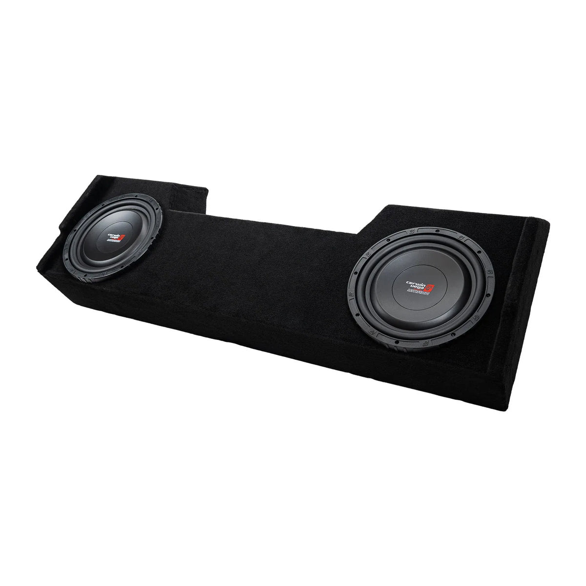Double 12" Shallow Subwoofer Enclosure for 2019-Up RAM Crew Cab with VMAXS124 - VMAXS124MDG212RB - Cerwin Vega