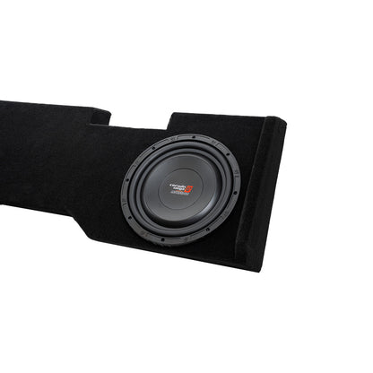 Dual 12" Down-Firing Shallow Subwoofer Enclosure for 2014-Up Chevy Silverado Crew Cab with VMAXS124 - VMAXS124MDV212NW - Cerwin Vega