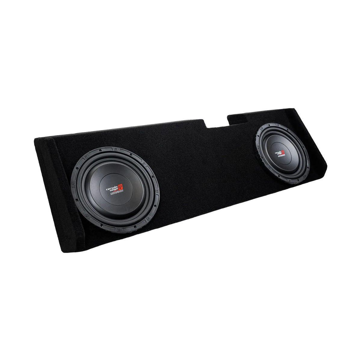 Dual 12" Sealed Subwoofer Enclosure for 2019-Up Chevy Silverado / GMC Sierra Extended / Crew Cab with VMAXS124 - VMAXS124MDV212RB - Cerwin Vega