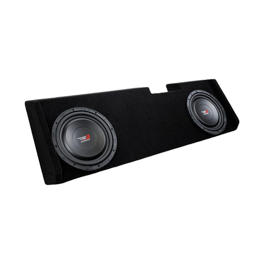 Dual 12" Sealed Subwoofer Enclosure for 2019-Up Chevy Silverado / GMC Sierra Extended / Crew Cab with VMAXS124 - Cerwin Vega