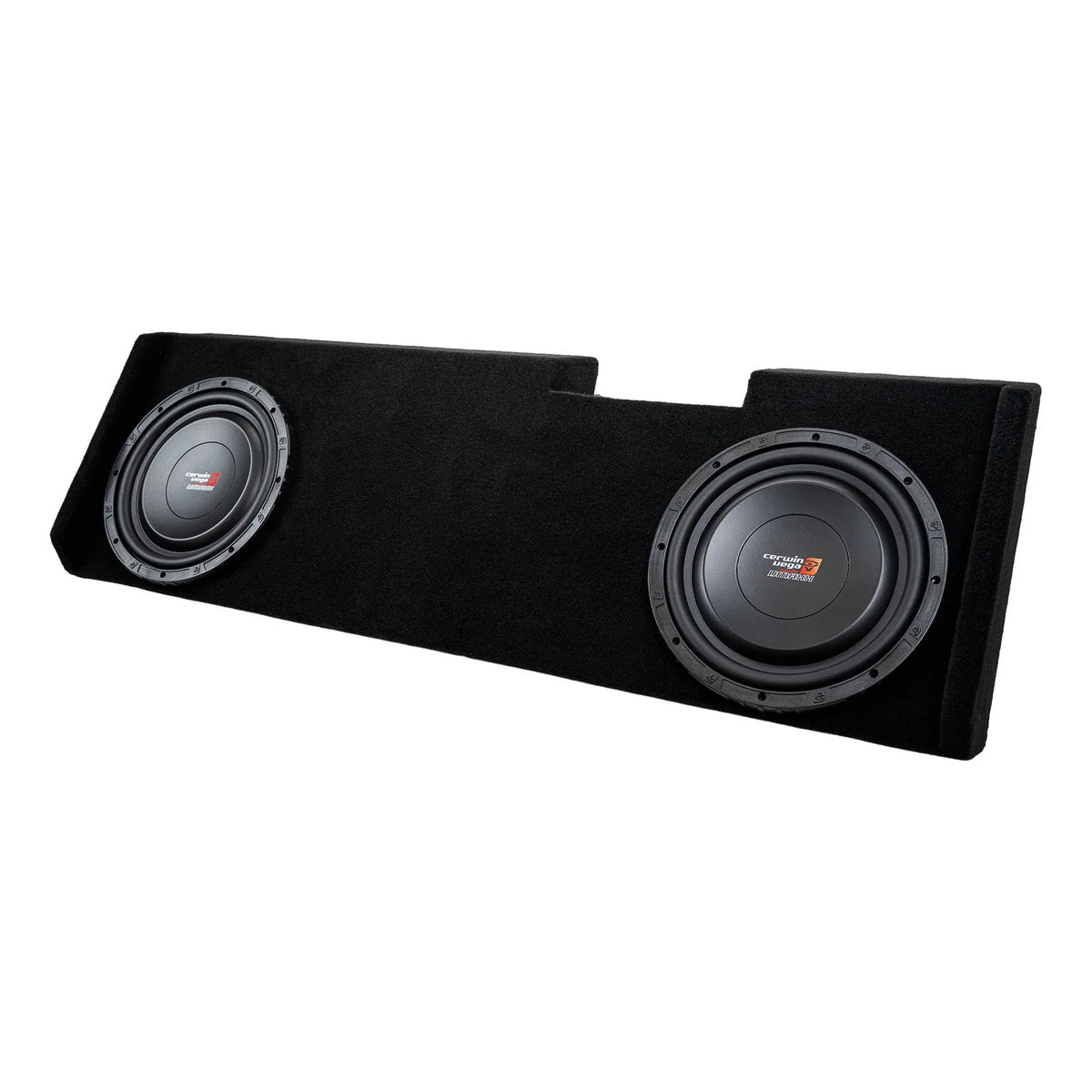 Dual 12" Sealed Subwoofer Enclosure for 2019-Up Chevy Silverado / GMC Sierra Extended / Crew Cab with VMAXS124 - VMAXS124MDV212RB - Cerwin Vega
