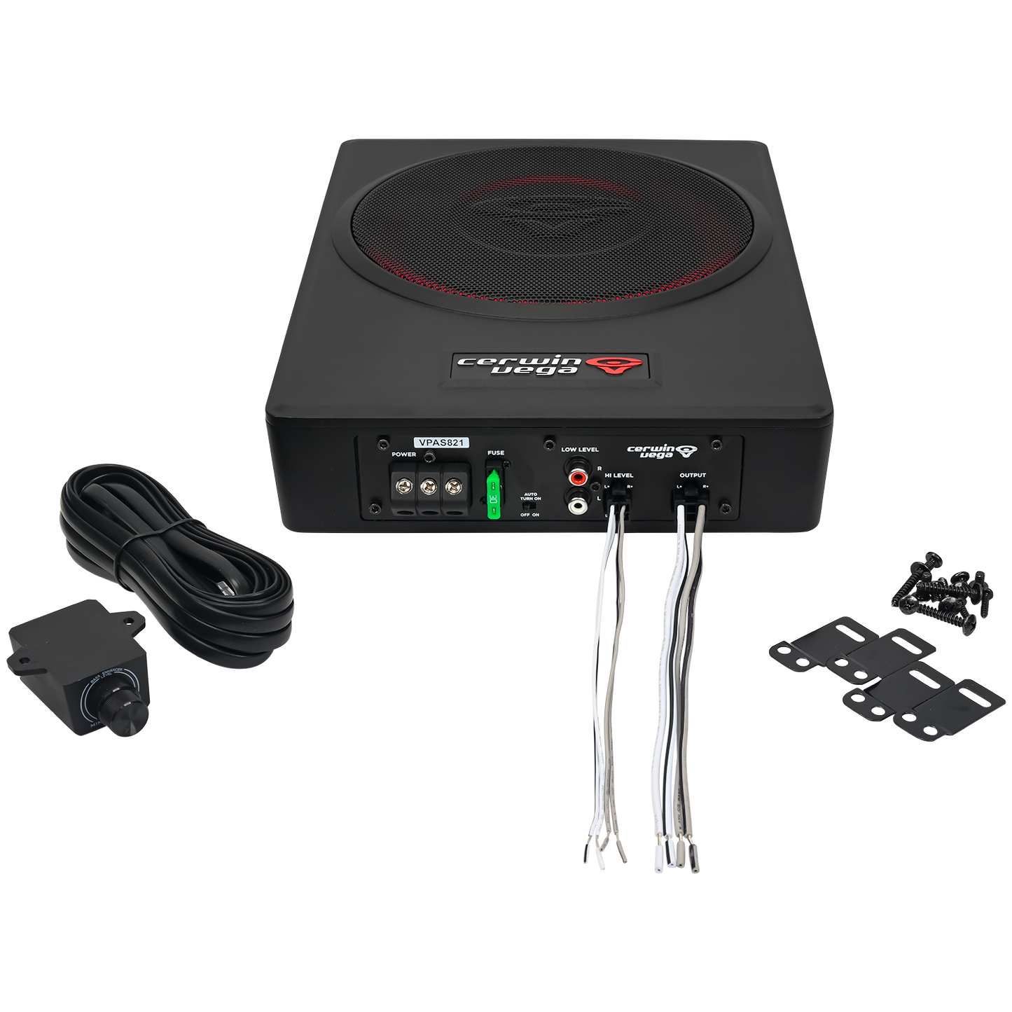 8" UNDER-SEAT BASS SOLUTION WITH VEGA BASS + 2 CHANNEL OUTPUT FOR ADDTIONAL SPEAKERS - VPAS821