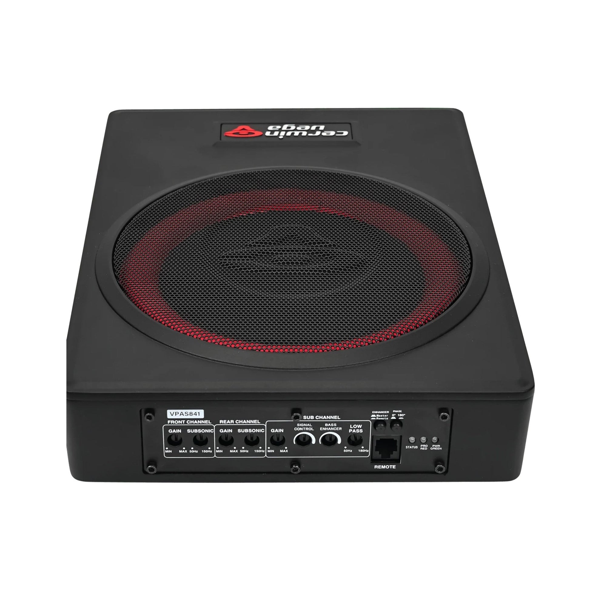 8" UNDER - SEAT BASS SOLUTION WITH VEGA BASS + 4 CHANNEL OUTPUT FOR ADDTIONAL SPEAKERS - VPAS841 - Cerwin Vega