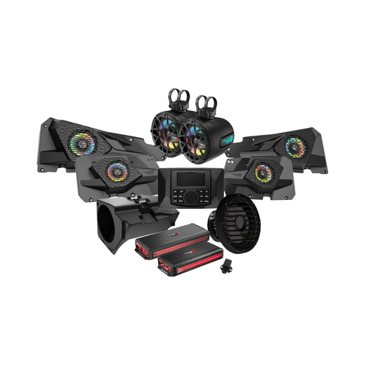 RZR Front and Rear Speaker Kit with Amplifier