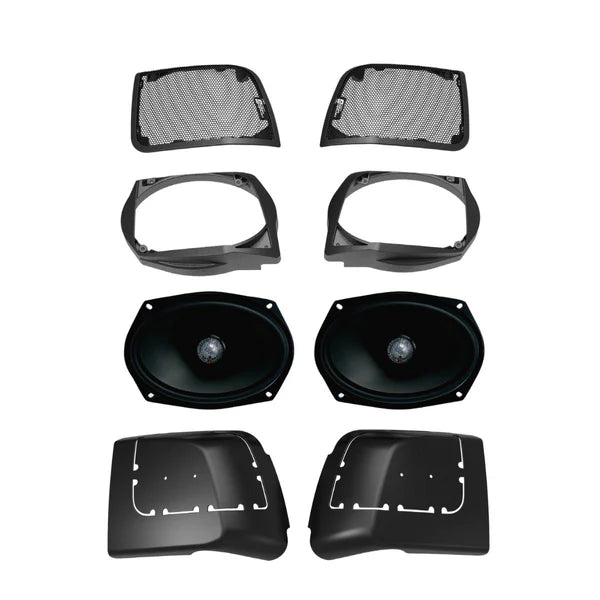 2024+ Harley Davidson® Cut-In Lid Kit with Stroker ST69CX2 6x9 2-Way Coax Sub (2Ω) - RPMST692LK24