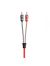 VEGA 2-channel RCA cable, 1ft, dual twisted, dual molded ends