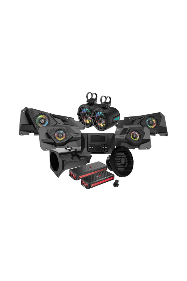 RZR Front and Rear Speaker Kit with Amplifier