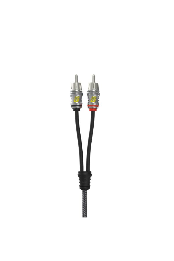 Cerwin-Vega Dual Twisted 4 channel RCA Cable 10ft Black Metal Ends