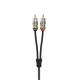 Cerwin-Vega Dual Twisted 4 channel RCA Cable 10ft Black Metal Ends