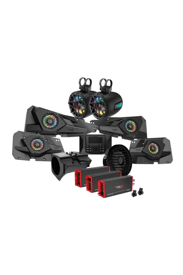 Cerwin-Vega 2014 + Razor Specific Complete Audio Kit with 6 Channel, 1 Channel Amplifier and Media Center